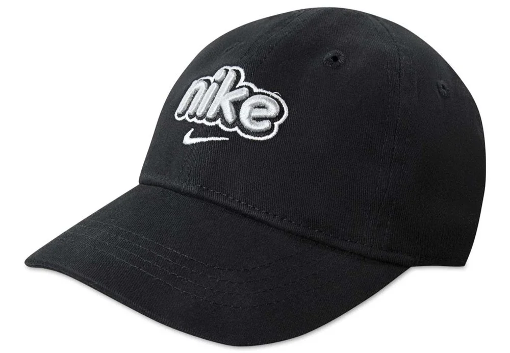 Nike Kids Black Baseball Cap (4-7) Club Hat Adjustable Strapback Just Do It Logo